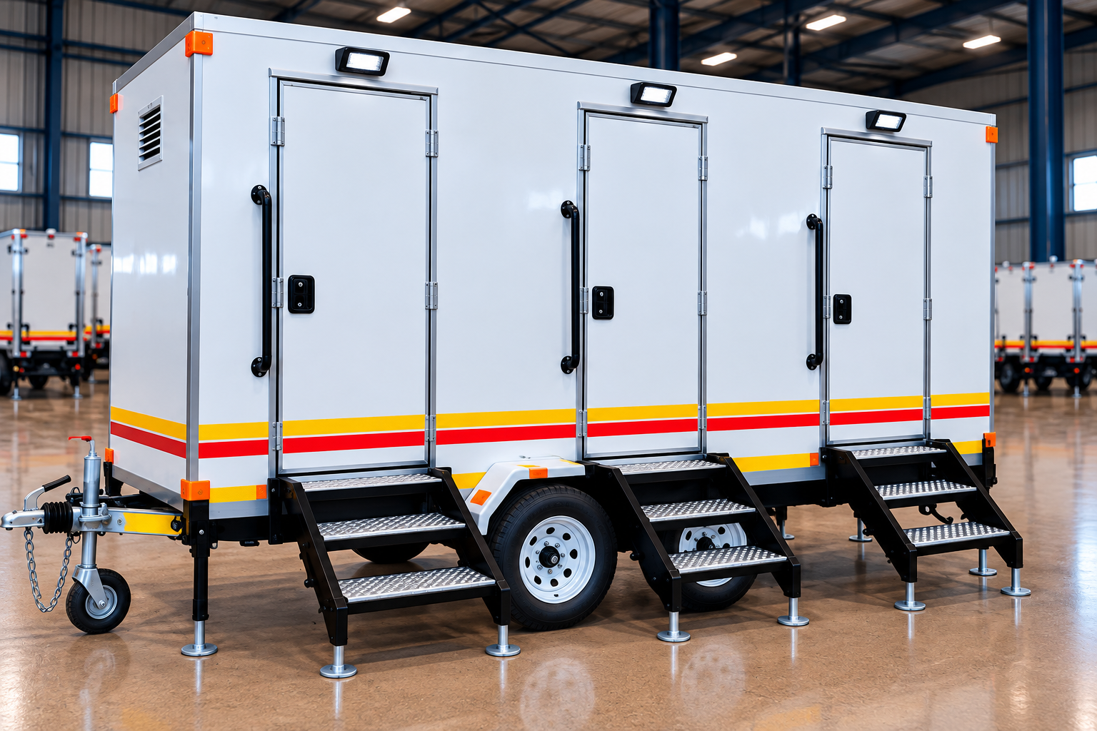 3-Door standard Mobile Toilet Trailer