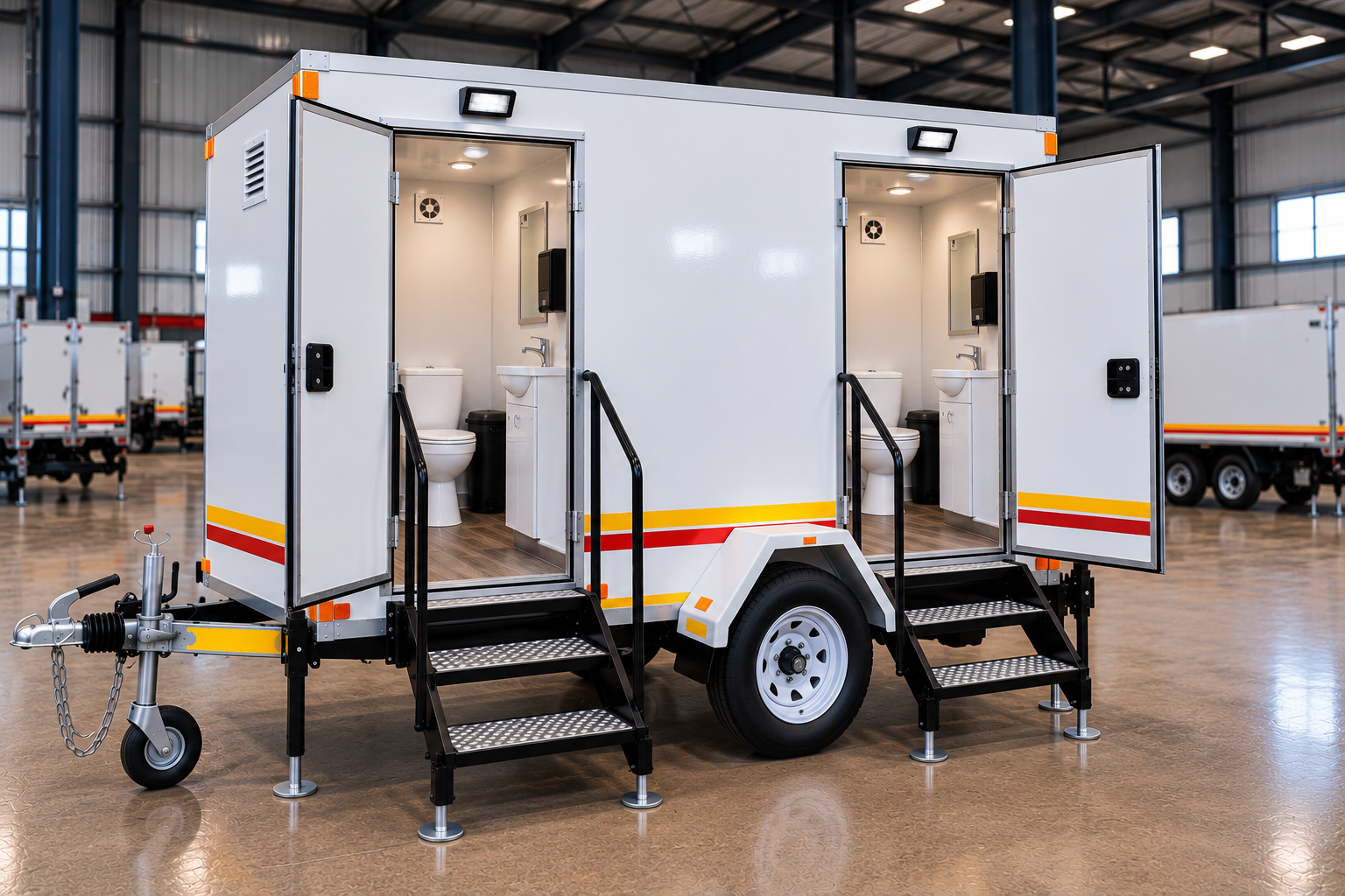2-Door Standard Mobile Toilet Trailer
